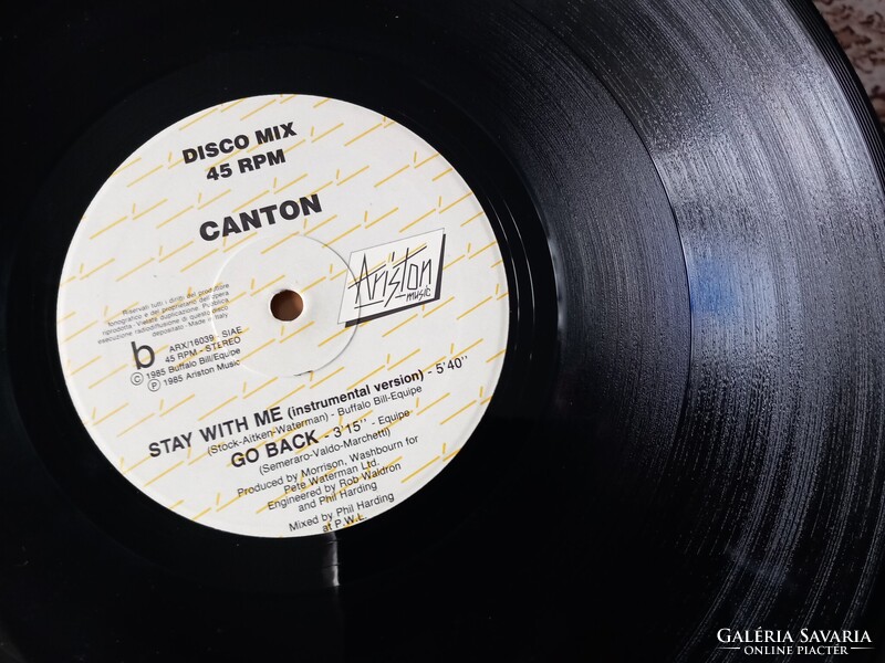 CANTON.- STAY WITH ME.  12' MAXI SINGLE. 1985. / Italo disco
