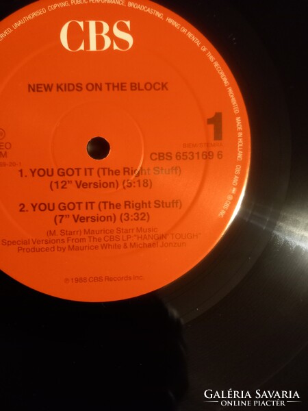 NEW KIDS ON THE BLOCK.- YOU GOT IT.  12' MAXI SINGLE. 1988.