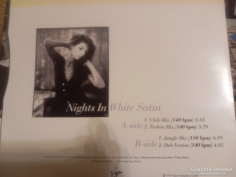 SANDRA. -NIGHTS IN WHITE SATIN.  12' MAXI SINGLE  1995.