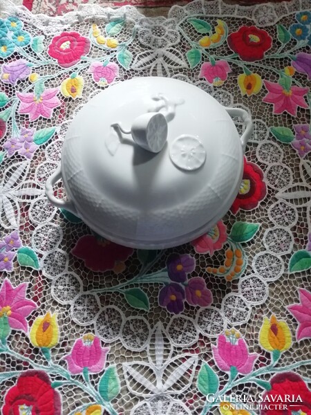 Herendi fehér cítromos leveses tál  Aukció több száz termék vegye vigye