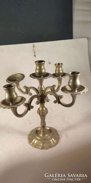 Antik bronz 4 ágú gyertyatartó 651