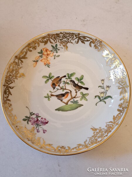 KÜLÖNLEGES, DOMBORÚ DEKORRAL! RITKA Óherendi Rotschild mintás kávés dísz csésze és csészealj