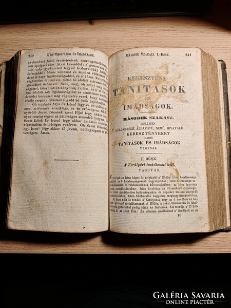 Szikszai György Keresztény tanítások és imádságok könyv 1847-es kiadás