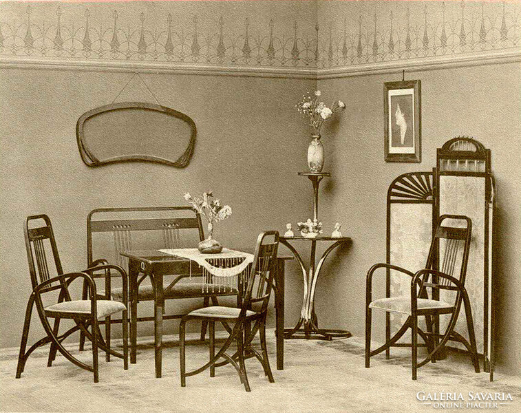 Thonet - Josef Hoffmann Nr. 511 komplett garnitúra, szalon, vagy étkező RITKASÁG!
