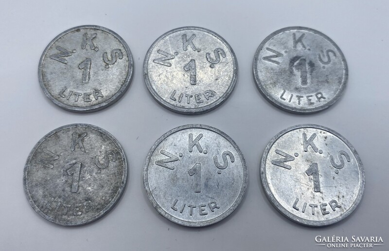 6 db Nagykanizsai sör token, bárca, tikett, zseton