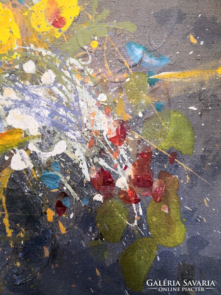 FK/564. – Madarassy György – Virágos absztrakt