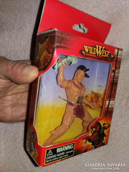 MINŐSÉGI CHAP-MET WESTERN INDIÁN játék figura 12 cm dobozával BONTATLAN a képek szerint 3.