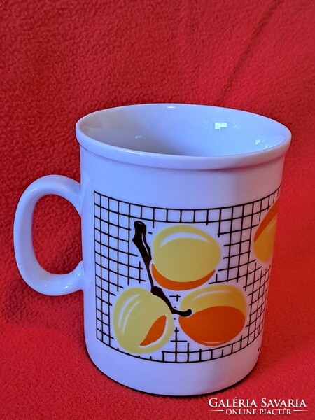 1 Ft-ról! Ritka Zsolnay citrom / narancs mintás bögre