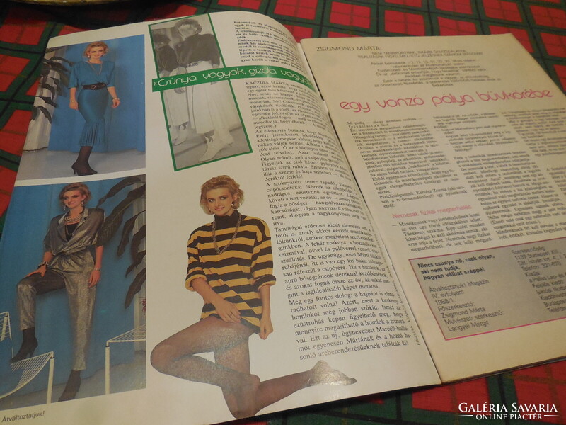 Átváltoztatjuk  !  magazin 11988 évi  1 szám  . Női divat a 80 -as évekből  60 lapon