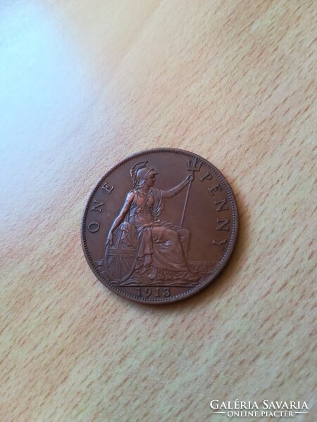 Egyesült Királyság - Anglia 1 Penny 1913 Georg V.  EF