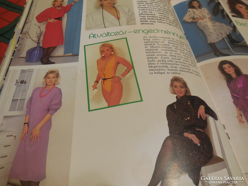 Átváltoztatjuk  !  magazin 11988 évi  1 szám  . Női divat a 80 -as évekből  60 lapon