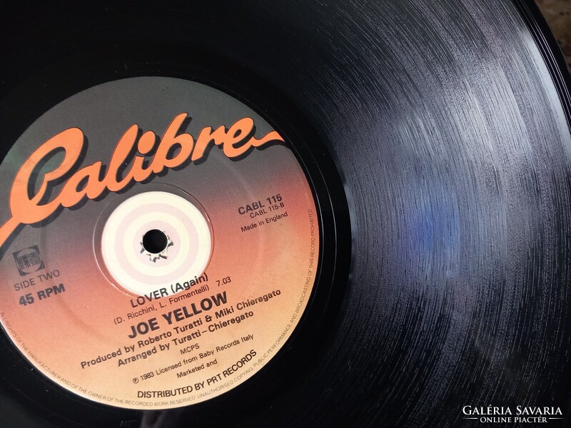 Joe Yellow. - LOVER TO LOVER 12' MAXI SINGLE. /Italo Disco 1983
