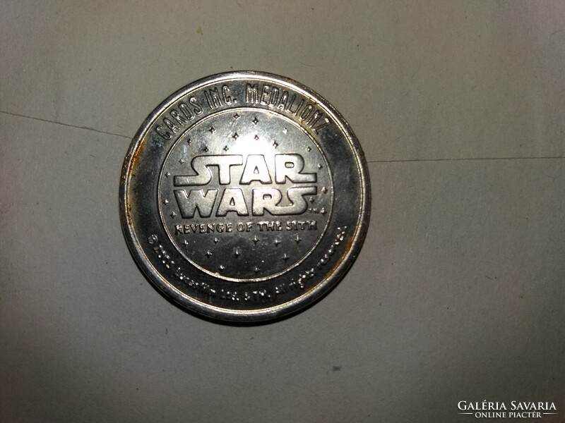 2003. STAR WARS - REVENGE OF THE SITH - LUCASFILM -FILMGYÁRAS TANTUSZ ÉRME RITKA 3cm ÁTMÉRŐ
