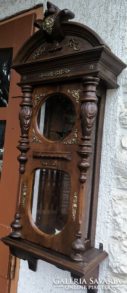 Antik cizellàlt réz díszes faragott Ónémet Bécsi rokokó különleges cizellàlt fali óra feles ütős