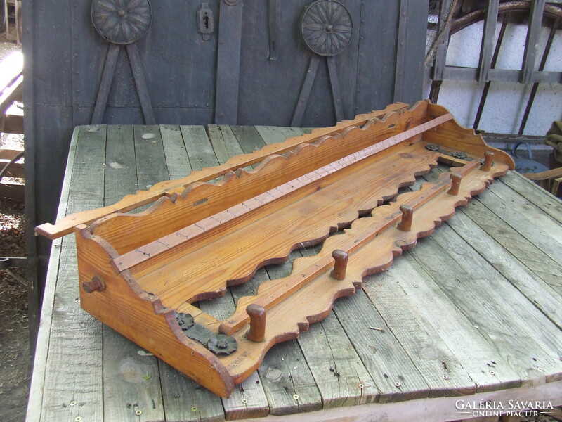 Régi fa polc tányértartó polc