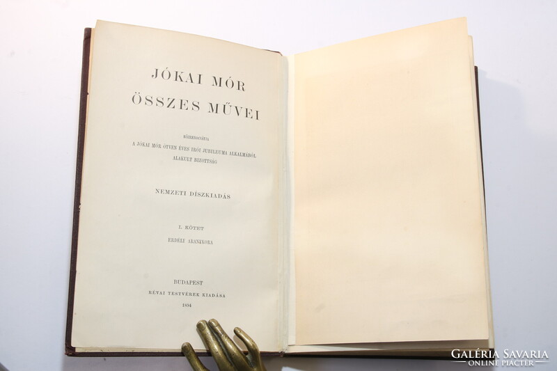 Aláírt Jókai Mór Erdély aranykora Gyönyörű dúsan aranyozott Gottermayer kötésben !!