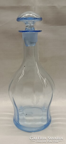 Art deco stílusú kék BUTÉLIA / BUTELLA üvegből