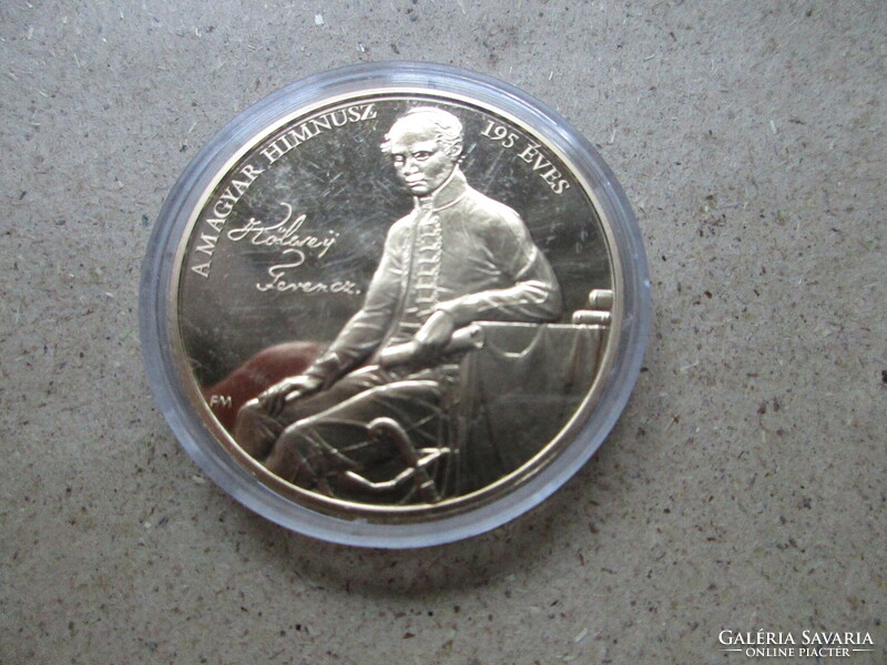 Nagy magyarok aranyozott emlékérem-Kölcsey Ferenc-Himnusz (29) olvasd a leírást!!