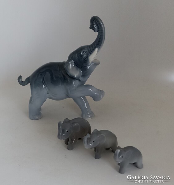 Metzler - Ortloff porcelán elefánt család!