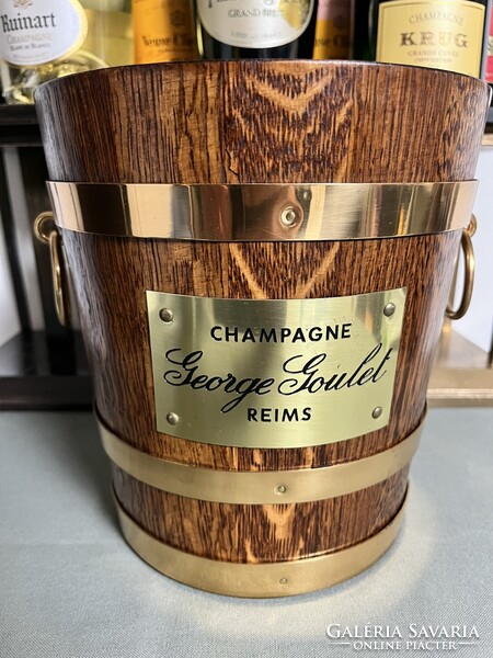 CHAMPAGNE CLUB - George Goulet × Géraud Lafitte – Art Deco pezsgőhűtő tömör tölgyfadongákból