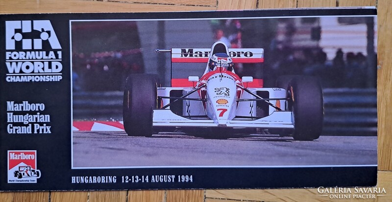 Hungaroring,Forma1, Mogyoród.1994 Marlboro Magyar Nagydíj programfüzet,Belépőjegy,