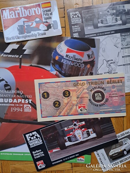 Hungaroring,Forma1, Mogyoród.1994 Marlboro Magyar Nagydíj programfüzet,Belépőjegy,