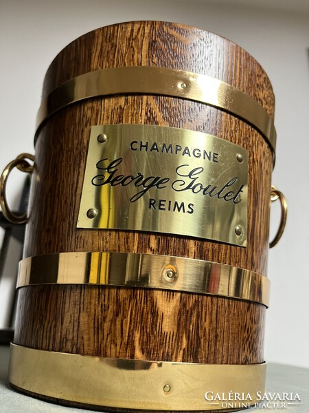 CHAMPAGNE CLUB - George Goulet × Géraud Lafitte – Art Deco pezsgőhűtő tömör tölgyfadongákból