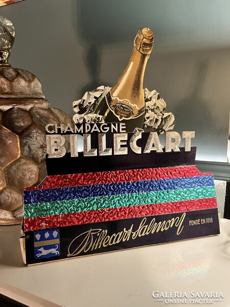 CHAMPAGNE CLUB - Ritka vintage Billecart-Salmon pezsgő reklámtábla az 1960–70-es évekből