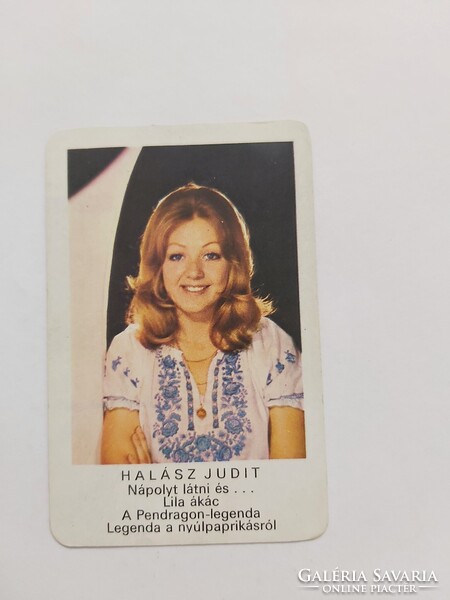 MOKÉP MOZIÜZEMI VÁLLALAT 1976. évi kártyanaptár - HALÁSZ JUDIT Nápolyt látni és … lila ákác