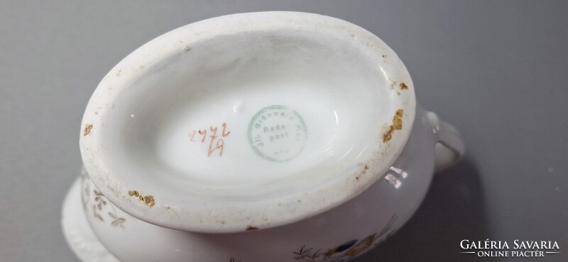 Gyöngyös ibolya mintás Grünwald Mór porcelán kiöntő
