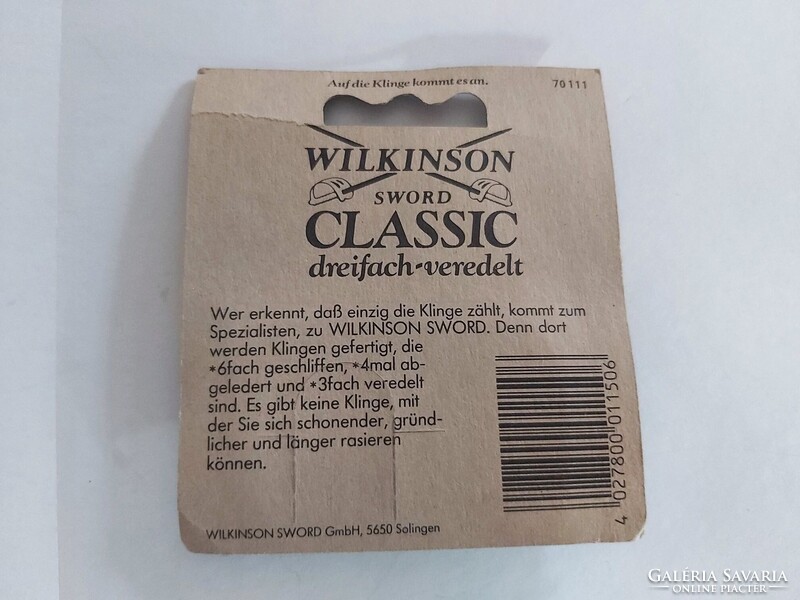 Wilkinson Sword Classic borotvapenge – 10 db-os csomag - retro termék