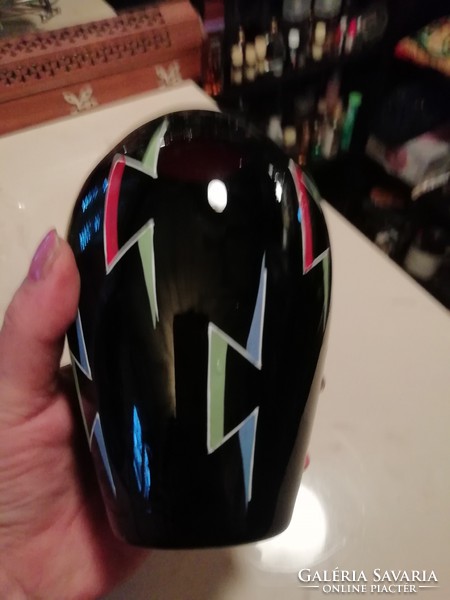 Tervezett ritka üveg váza stílusos Art deco bíbor üveg