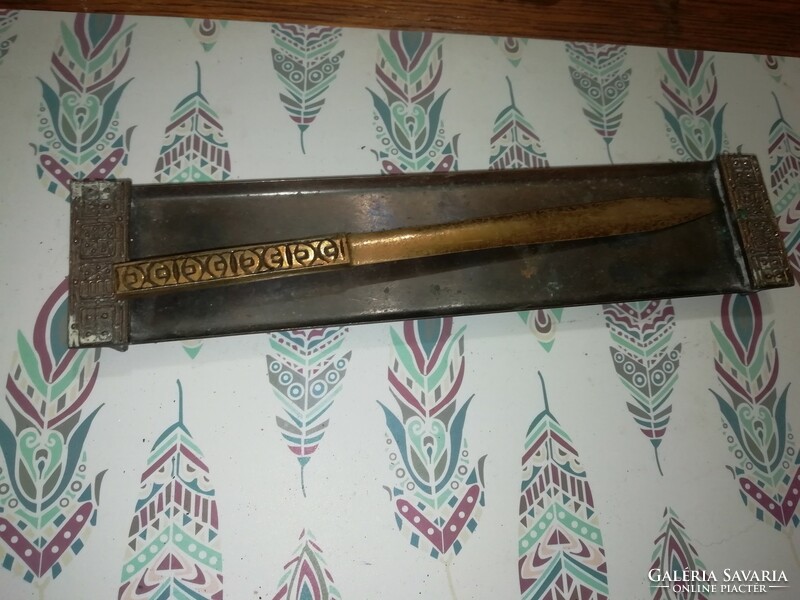 Iparművészeti tolltartó + levél bontó.﻿Hihetetlen aukciók és akciók folyamatosa