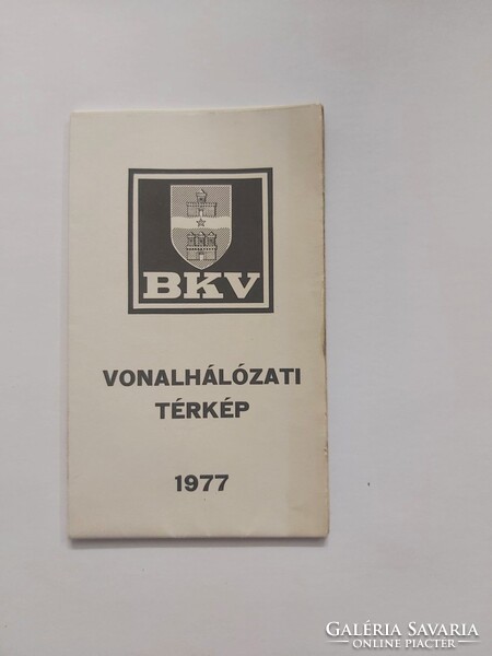 BKV (Budapesti Közlekedési Vállalat) vonalhálózati térkép 1977 - retro, gyűjtői darab