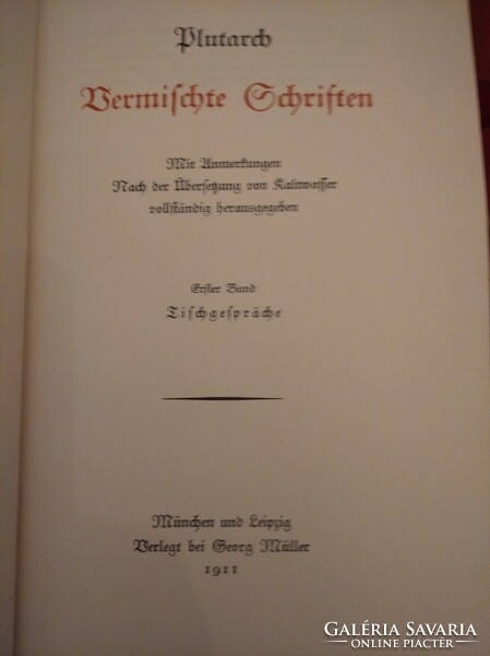 Az ókor klasszikusai, német nyelvű sorozat 9 kötete. 1911-es kiadás.