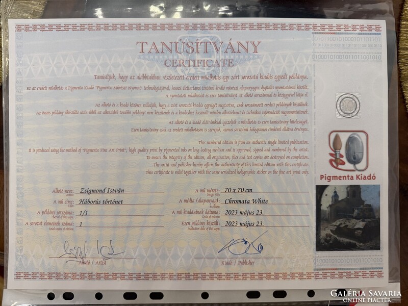 Zsigmond István - “Háborús történet” digitális festmény