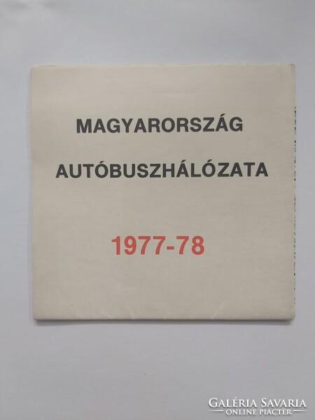 Magyarország autóbuszhálózata 1977–78 – Volán térkép – retro, gyűjtői darab