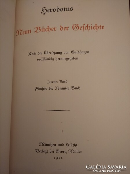 Az ókor klasszikusai, német nyelvű sorozat 9 kötete. 1911-es kiadás.
