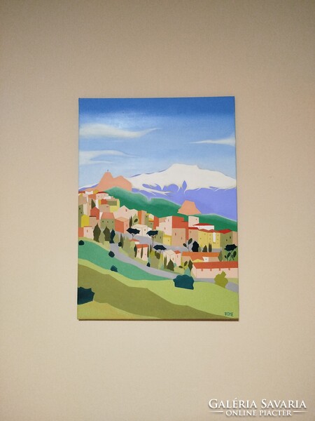 Szicília - Cesaró (50x70 cm - olajfestmény)