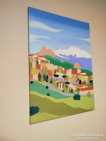 Szicília - Cesaró (50x70 cm - olajfestmény)