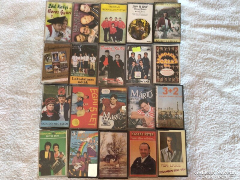 Eredeti gyári magnókazetta csomag,20 darab, külfüldi előadók, együttesek, pop, rock stb.