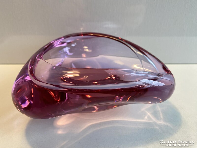 CSODÁS VINTAGE MILOSLAV KLINGER TÁLKA, DÍSZÜVEG, HAMUTARTÓ ('60-as ÉVEK)