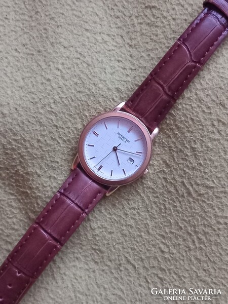 RAYMOND WEIL 5548 Swiss Made Aranyozott dátumos Elegáns Férfi Karóra Öltönyóra