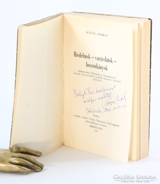 Dedikált példány - Krupa András: Hiedelmek, varázslatok, boszorkányok