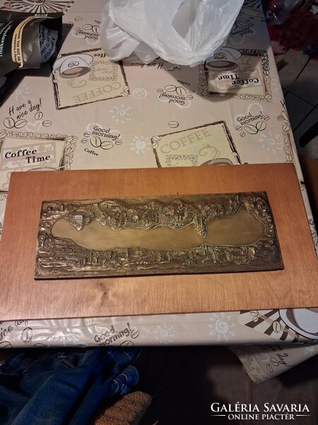 Balaton,bronz dombormű Kiss István szobrászművész alkotása