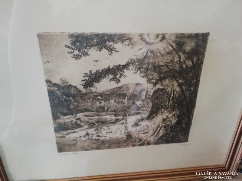 Varga rézkarc 48 cm x 39 cm Aukció több száz termék vegye vigye