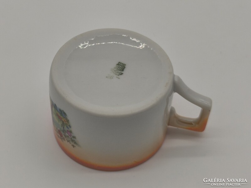 6 DB SZÉP ANTIK ZSOLNAY JAPÁN GÉSA MINTÁS,  MÁZAS KÁVÉS CSÉSZE SZETT   TP3