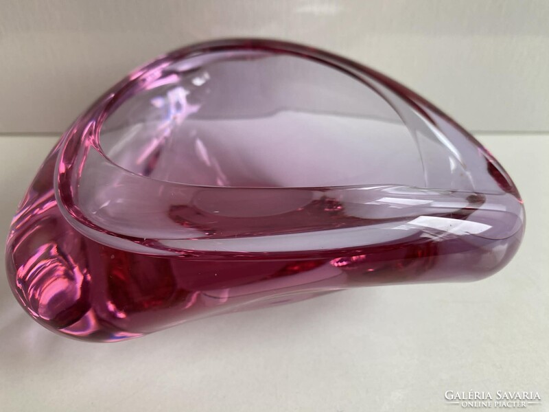 CSODÁS VINTAGE MILOSLAV KLINGER TÁLKA, DÍSZÜVEG, HAMUTARTÓ ('60-as ÉVEK)