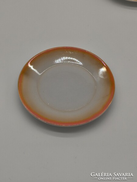 6 DB SZÉP ANTIK ZSOLNAY JAPÁN GÉSA MINTÁS,  MÁZAS KÁVÉS CSÉSZE SZETT   TP3