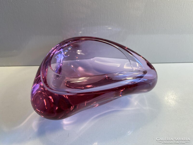 CSODÁS VINTAGE MILOSLAV KLINGER TÁLKA, DÍSZÜVEG, HAMUTARTÓ ('60-as ÉVEK)